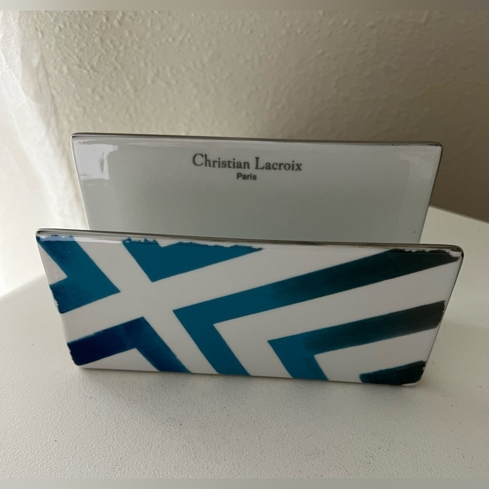 Christian Lacroix Paris Sunrise Porcelain Desk Letter Holder/Sorter.